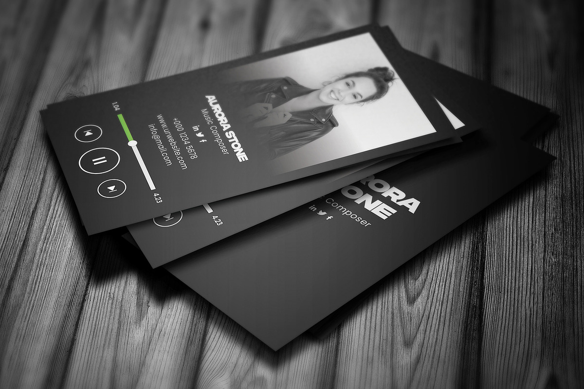 Music Business Card, a Business Card Template by Saman Osama (Photo 4 of 4)