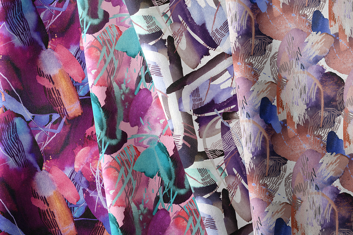 Abstract Watercolor Patterns Set, a Pattern Graphic by GALAKAM (Photo 9 of 15)