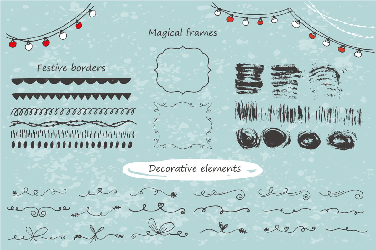 Merry Christmas - holiday kit, a Decorative Illustration by UTM Studio (Photo 8 of 13)