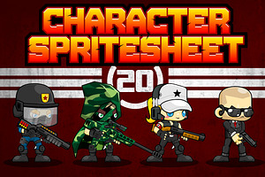 Characters Spritesheet 20, an Illustration by pzUH