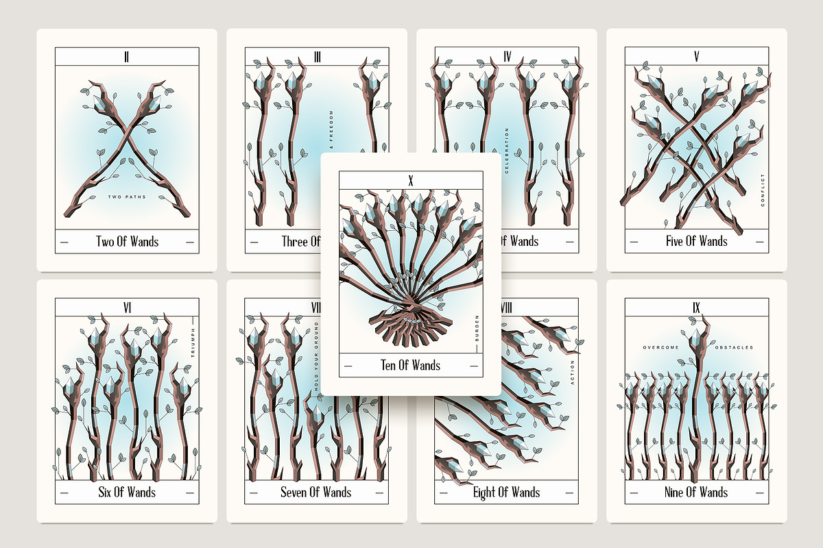 Tarot Card Templates - Minor Arcana, an Illustration by Polar Vectors (Photo 3 of 15)