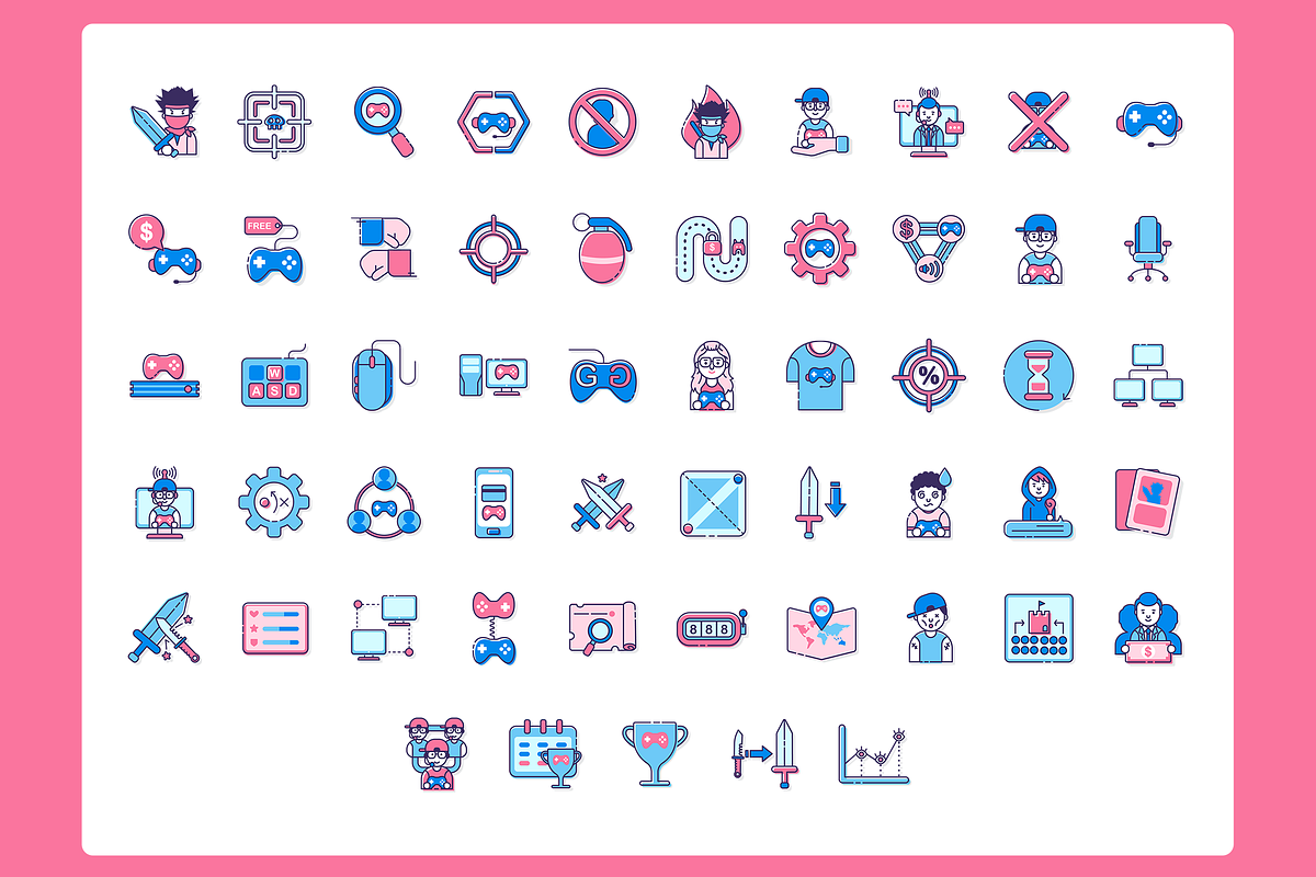 55 Gaming & eSports Icons, an Icon by Flat Icons (Photo 7 of 7)