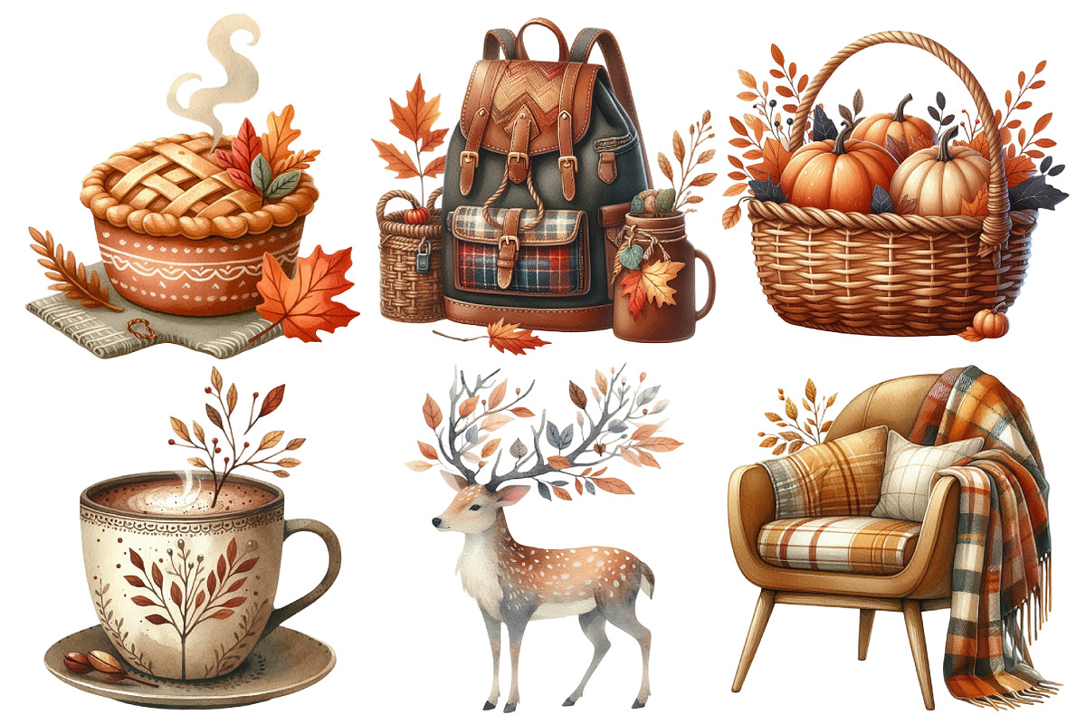 Scandi Autumn Clipart, an Illustration by Pixels.Craft (Photo 3 of 7)