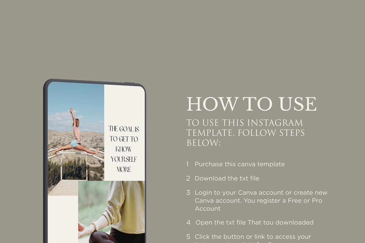 Instagram Yoga Canva Template, a Social Media Template by ...