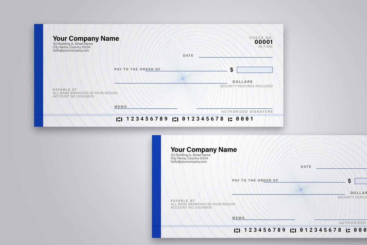 Business Check Template, a Stationery Template by DesignerCandies (Photo 2 of 2)