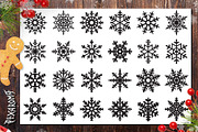 200 Snowflakes Bundle | Cut Files, a Decorative Illustration by pixaroma (Thumbnail 5 of 9)