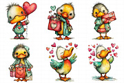 Cute Baby Duck Valentine Clip-art, an Illustration by Daily.Designs (Thumbnail 3 of 8)