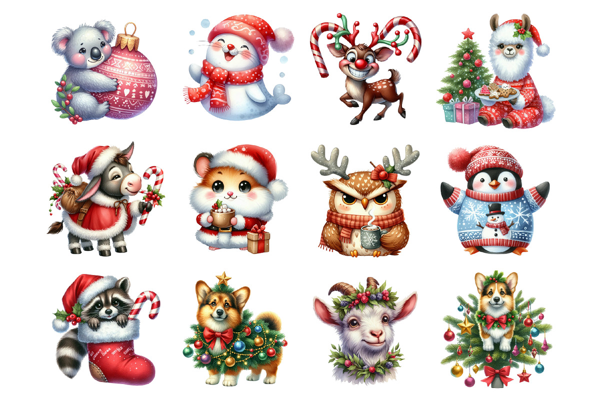 Funny Christmas Animals, a Graphic by CitraGraphics (Photo 4 of 5)