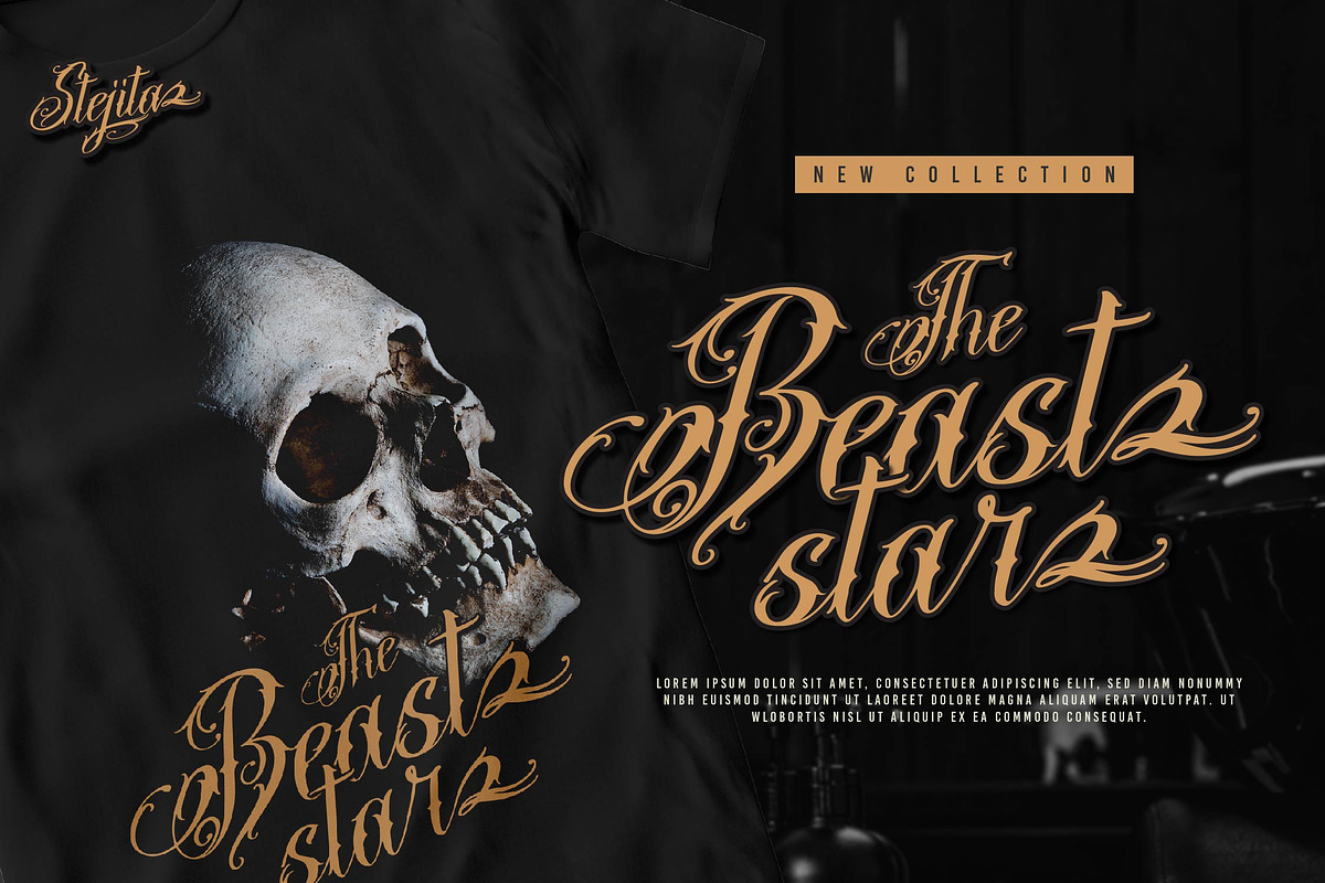 Stejita | Tattoo Script Font, a Script Font by Denustudios (Photo 8 of 14)