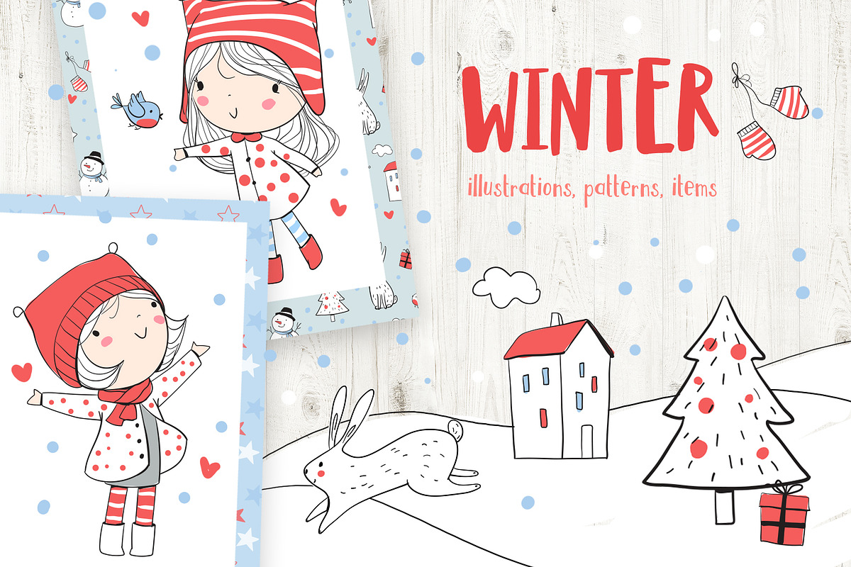 Winter set., an Illustration by Natalia Skripko (Photo 1 of 4)