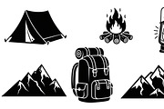 Camping Adventure Silhouette Icon, an Illustration by Artivon (Thumbnail 27 of 51)