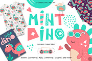 Nursery Art Mint Dino, an Animal Illustration by Nursery Art (Thumbnail 1 of 10)