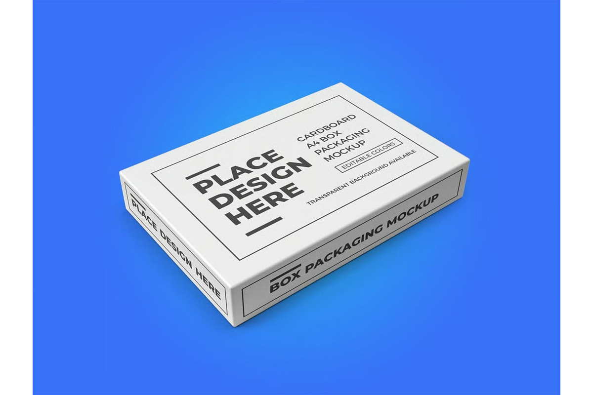 A4 Paper Box Packaging Mockup, a Packaging Mockup by DesignRushMarket (Photo 6 of 11)