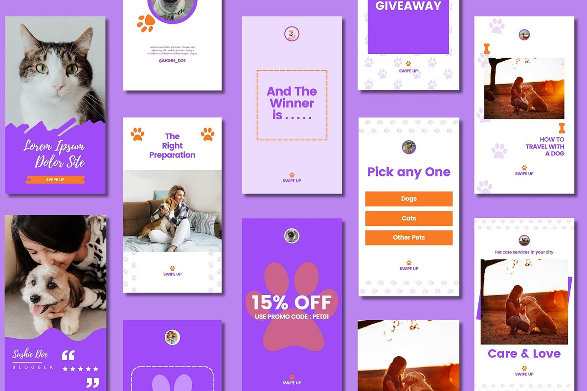 Pet Shop Social Media Story Template, a Social Media Template by BoontenStudio (Photo 3 of 8)