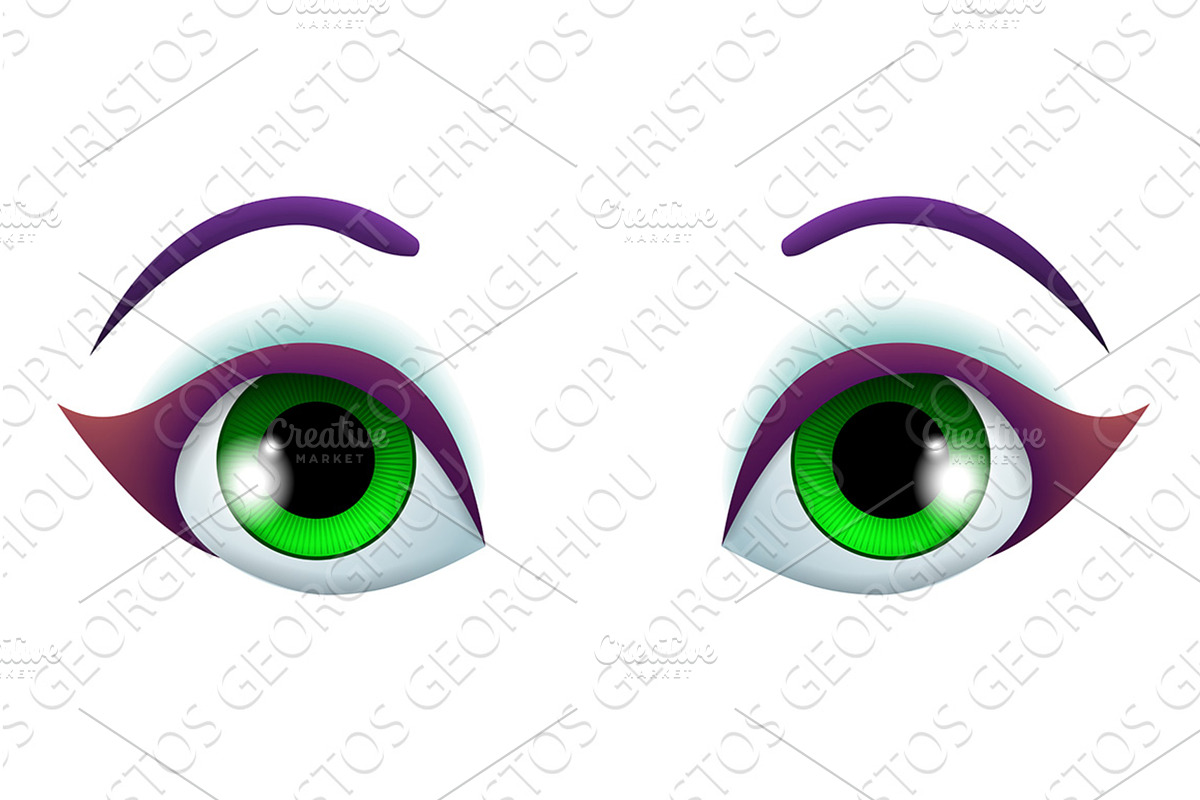 Cartoon Pair of Eyes, an Object Illustration by Christos Georghiou