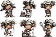 Whimsical Little Girl Chef Hat PNG, an Illustration by CraftArtStudio (Thumbnail 2 of 6)