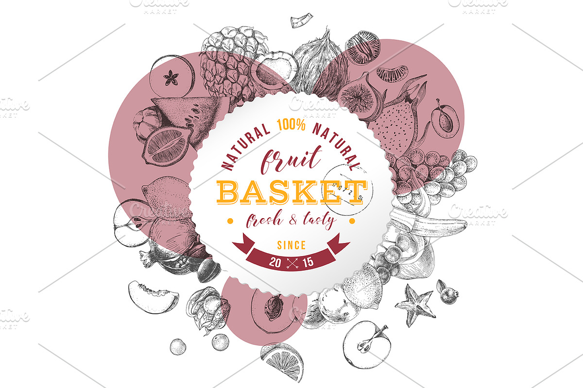 Hand drawn fruits and berries, an Object Graphic by handsketched (Photo 11 of 14)