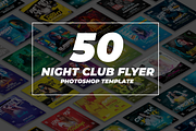 50 Night Club Party Flyer Bundle 13, a Flyer Template by NanoAgency (Thumbnail 1 of 2)