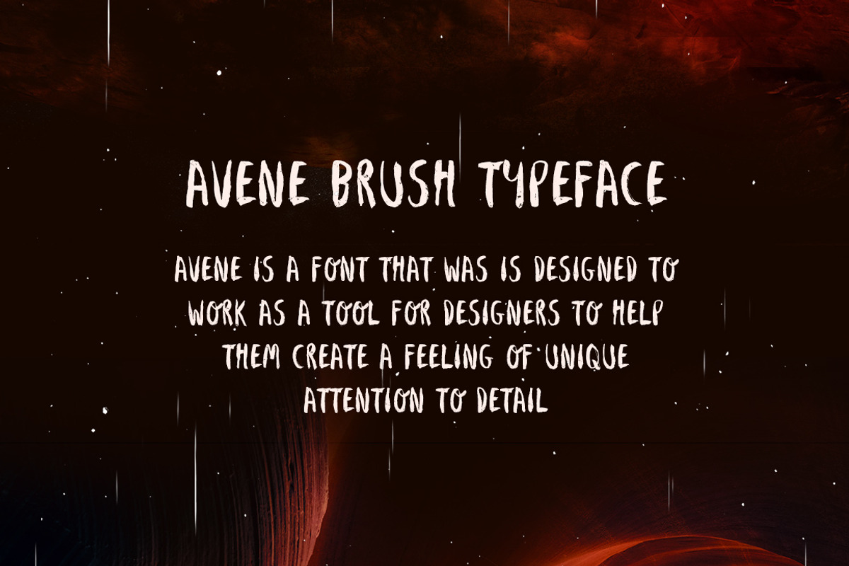 Avene Brush Font preview 2
