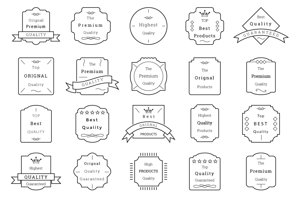 85 Premium Quality Badges and Labels preview 4