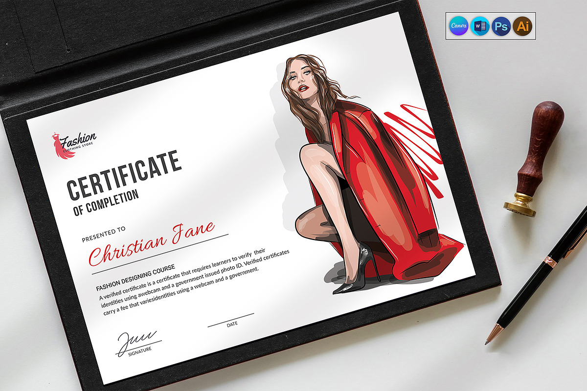 Canva Fashion Designer Certificate