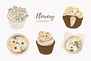 Flowery Cupcakes, an Illustration by ryelart.design (Thumbnail 1 of 4)
