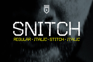 Snitch Typeface, a Sans Serif Font by ANDR35