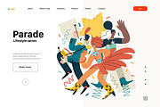 Lifestyle vector ills, color 2, a Templates & Theme by Grivina's shop (Thumbnail 12 of 18)