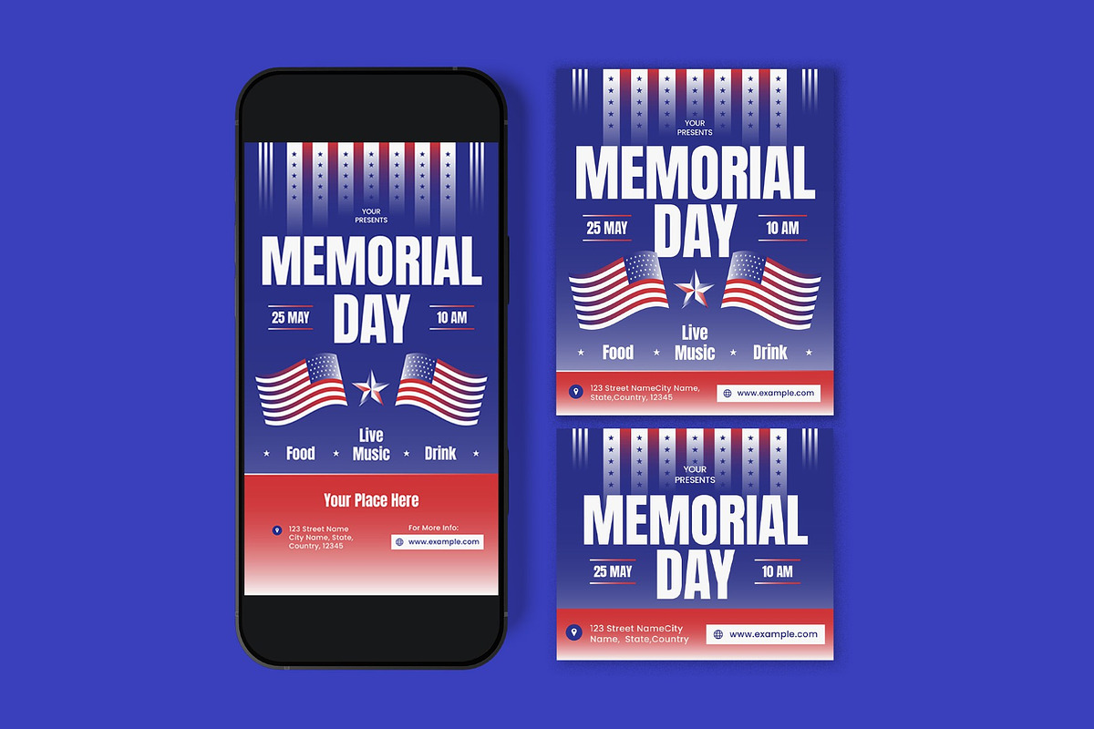 Memorial Day Flyer, a Flyer Template by graphicook (Photo 3 of 3)