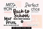 BACK TO SCHOOL Mini Font Bundle, a Sans Serif Font by Blush Font Co. (Thumbnail 1 of 21)