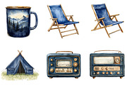 Navy Summer Outdoor Clipart, an Illustration by DreamArtGraphic (Thumbnail 3 of 4)