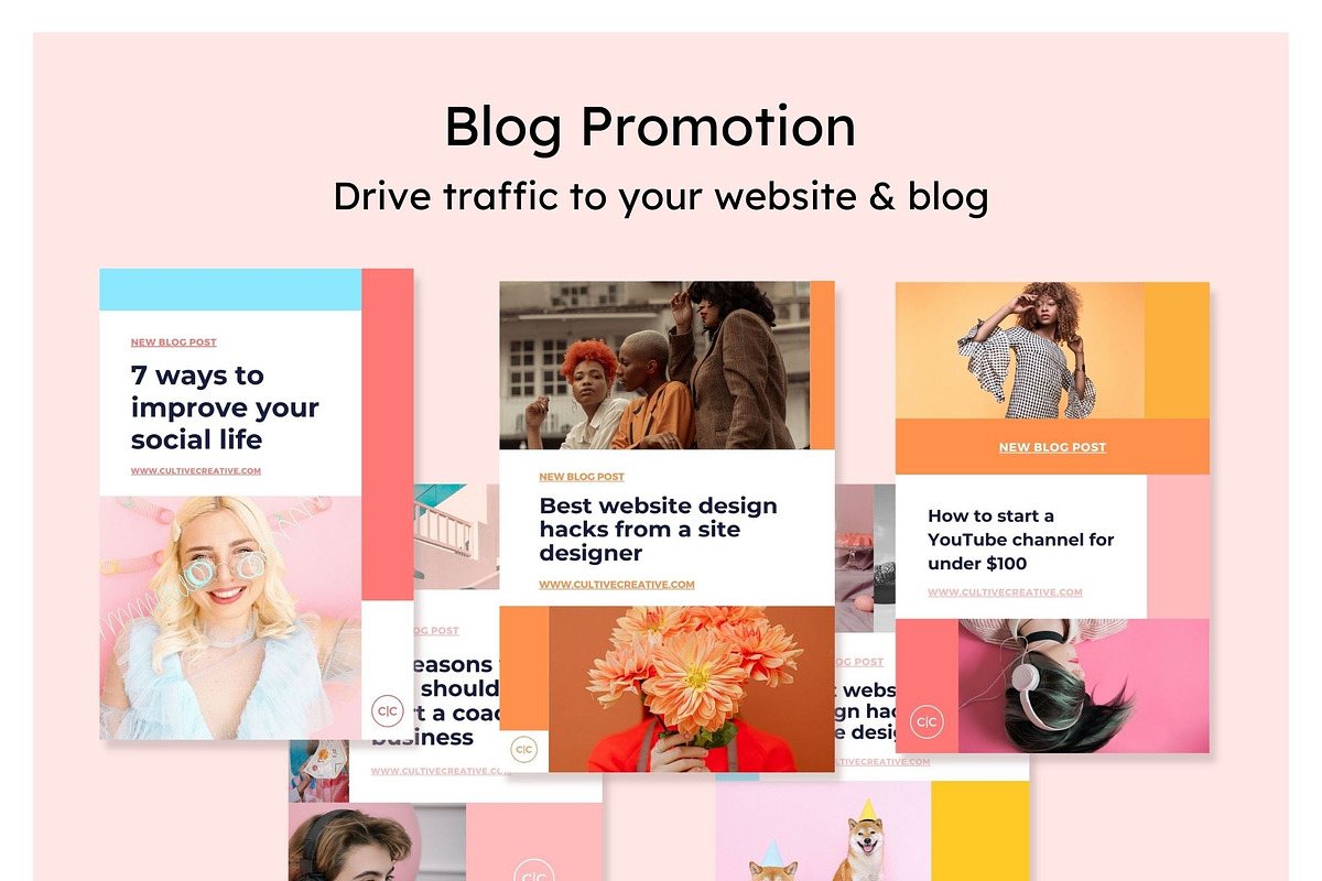 Bright Colorful Pinterest Pin, a Social Media Template by Cultive Creative (Photo 8 of 11)