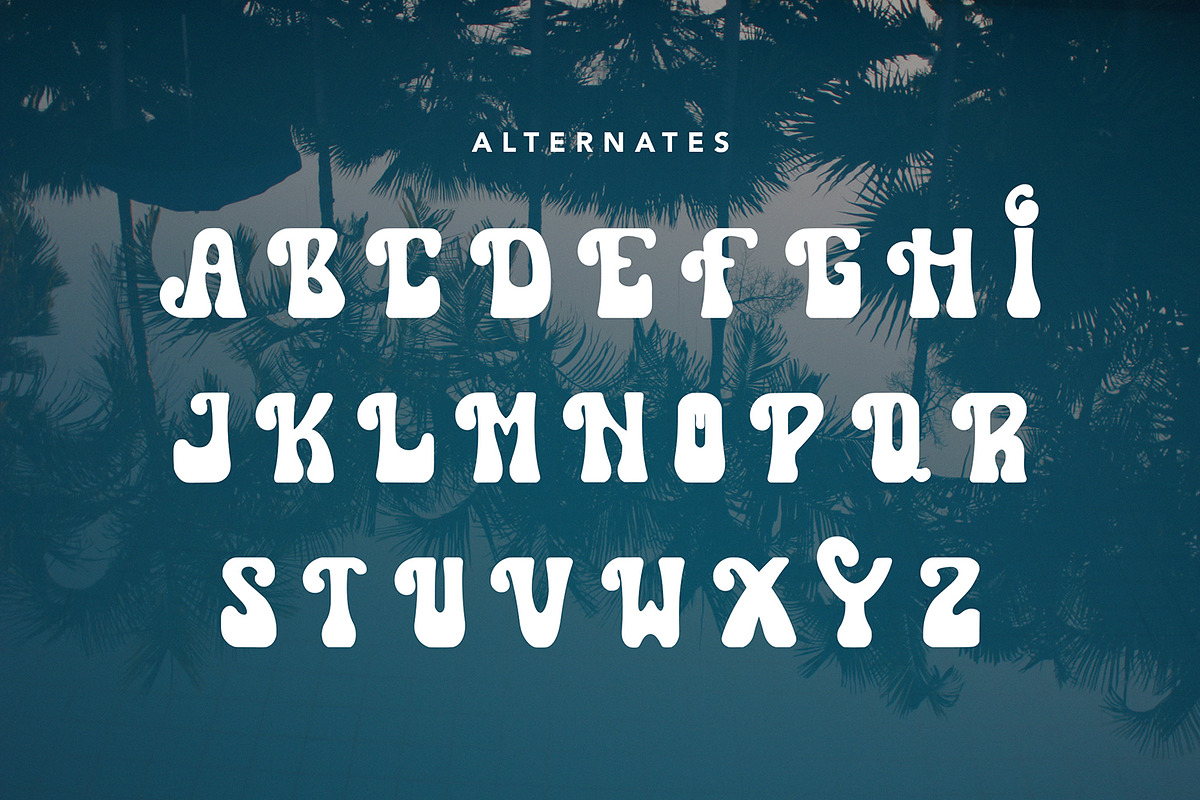SundayNoon-Groovy Retro Display Font, a Symbol Font by AQR Studio (Photo 8 of 9)