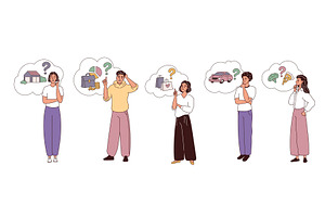 Mindset types people. Characters, a Person Illustration by YummyBuum