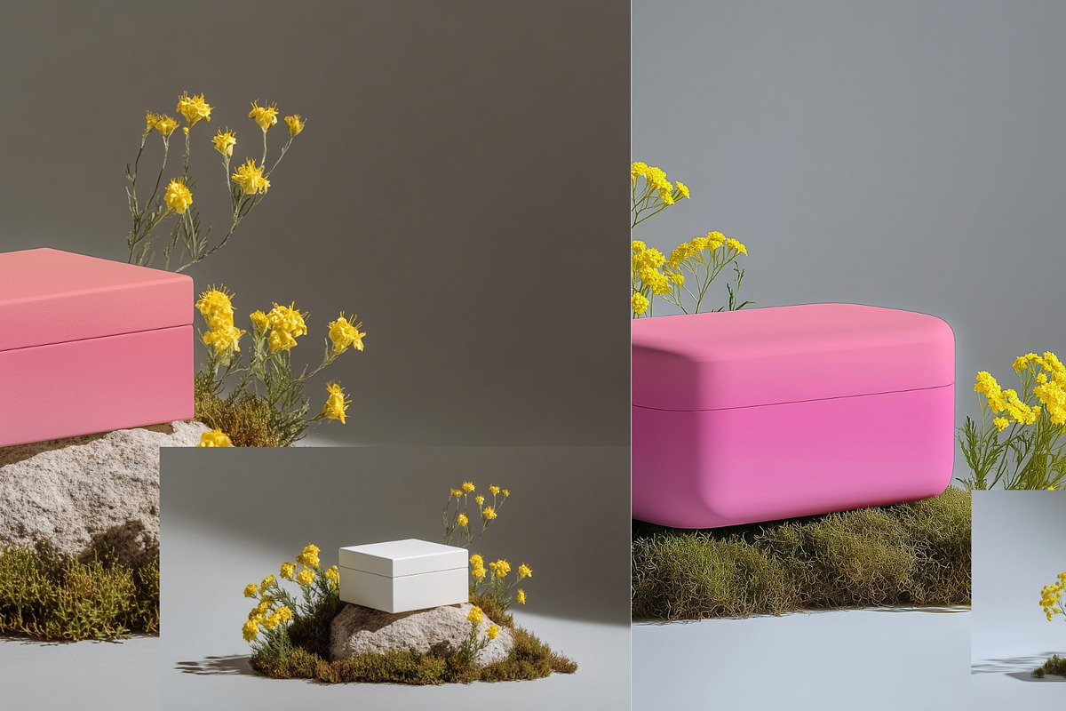 Natural Perfume Box Mockup, a Packaging Mockup by Vika_Softlife (Photo 4 of 8)