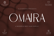Omaira - Sleek Modern Sans Display, a Sans Serif Font by Cloverons (Thumbnail 1 of 14)