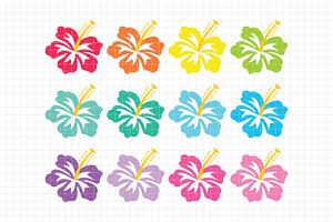 Tropical Hibiscus Clipart (DC73)