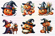 Funny Pumpkin Character Clipart, an Illustration by CreationArt (Thumbnail 5 of 7)