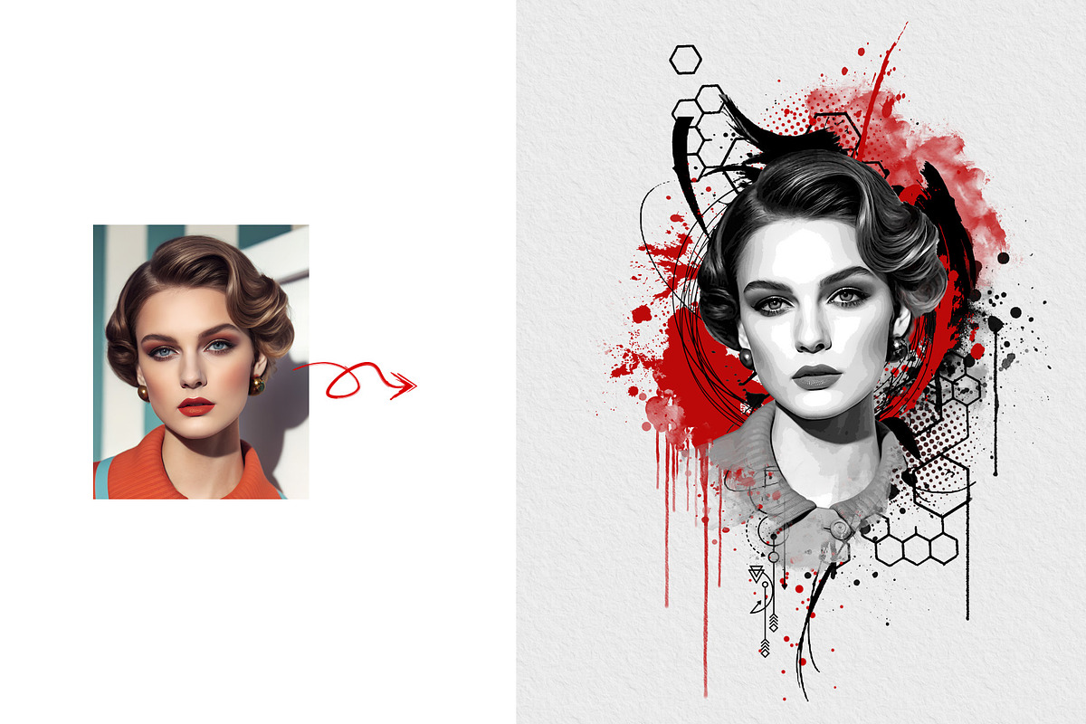 Artistic Watercolor Tattoo Art, an Action Add-On by MRI STUDIO (Photo 8 of 28)