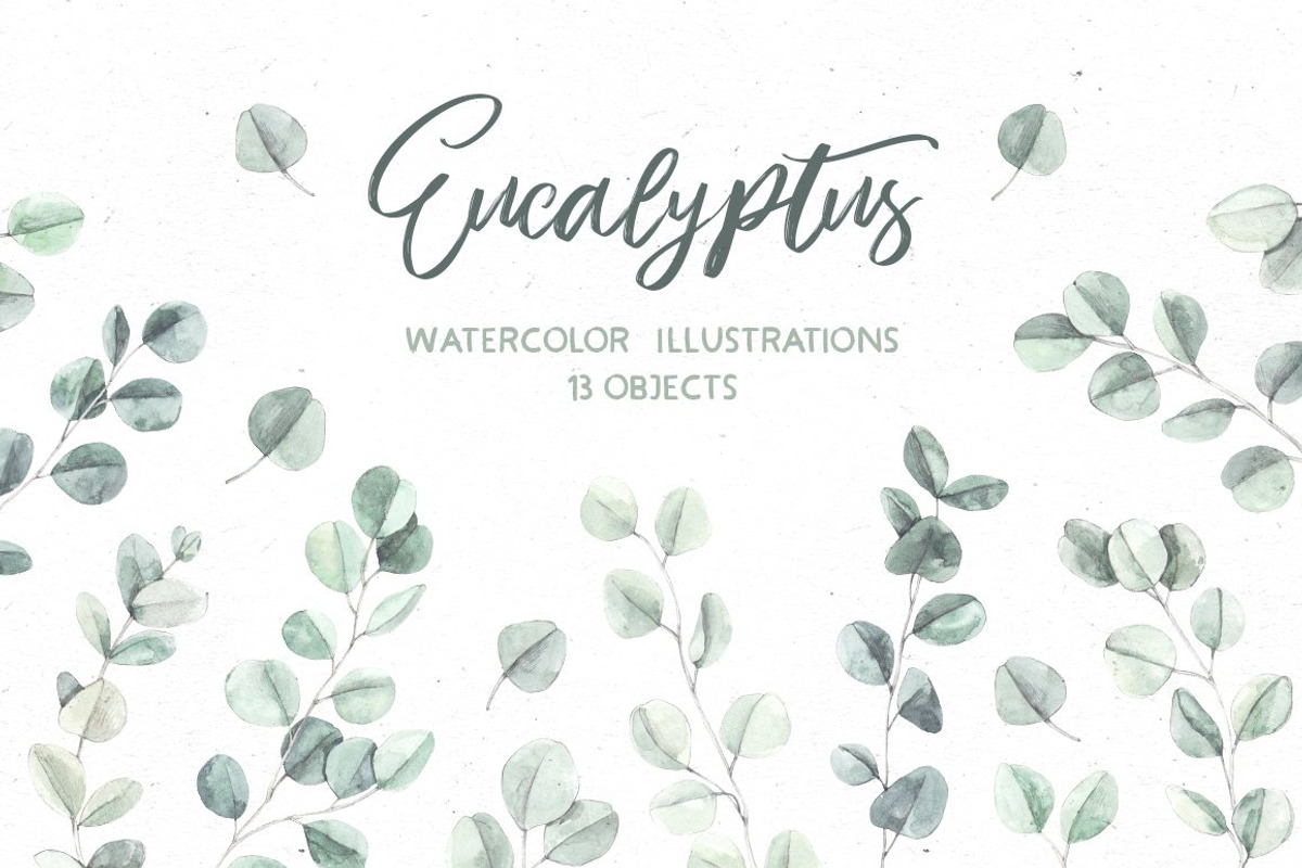 Sale - Greenery bundle. Watercolor, a Decorative Illustration by Kate Macate (Photo 2 of 7)