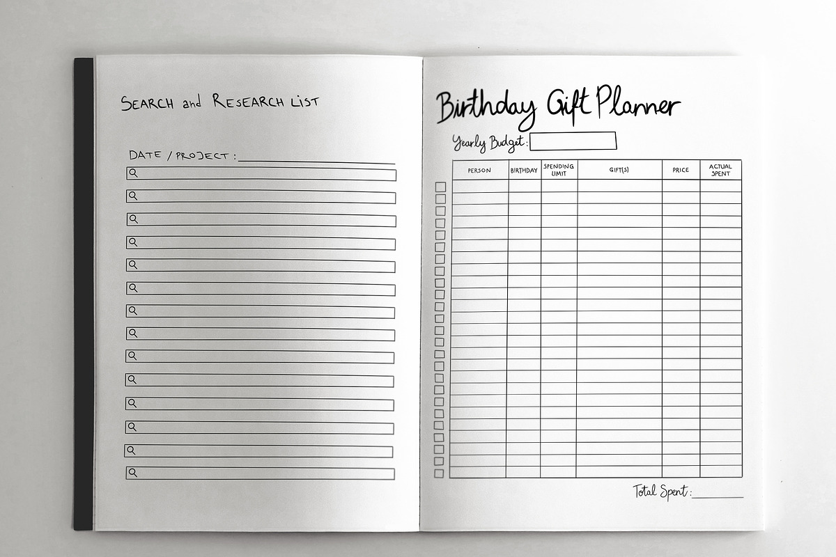 25 Hand Drawn Planners and Journals, a Templates & Theme by Character (Photo 9 of 9)