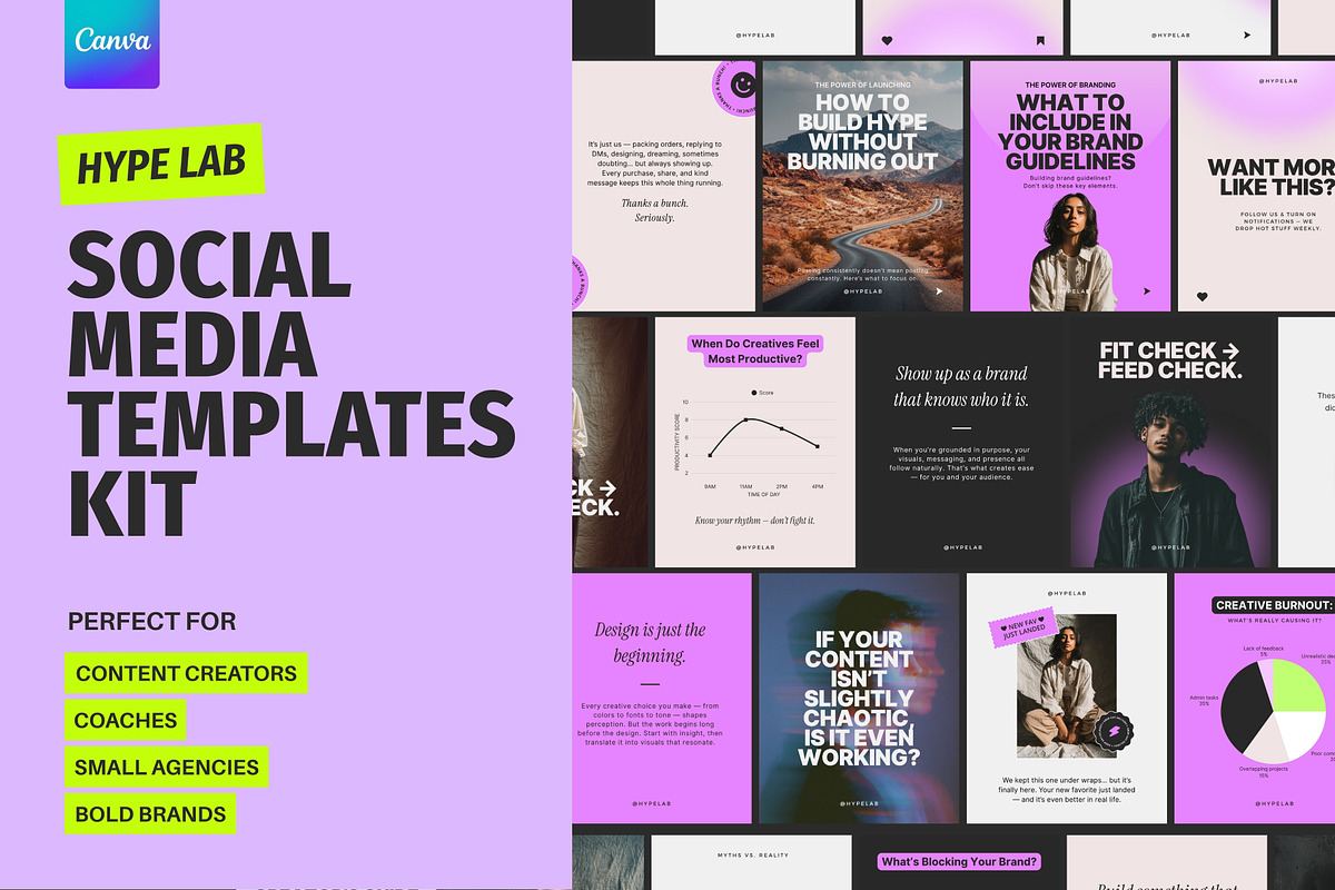 Social Media Kit / Canva, a Templates & Theme by Orbit Studio Shop (Photo 1 of 9)