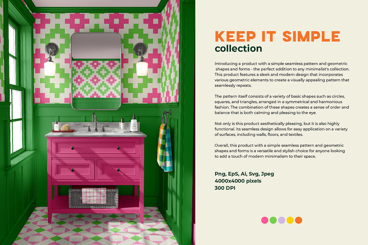 Simple Geometric Seamless Patterns, a Pattern Graphic by AnnArt (Photo 2 of 9)