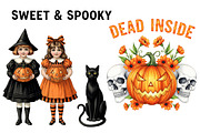 Vintage Halloween Clipart, an Illustration by DreamArtGraphic (Thumbnail 2 of 5)