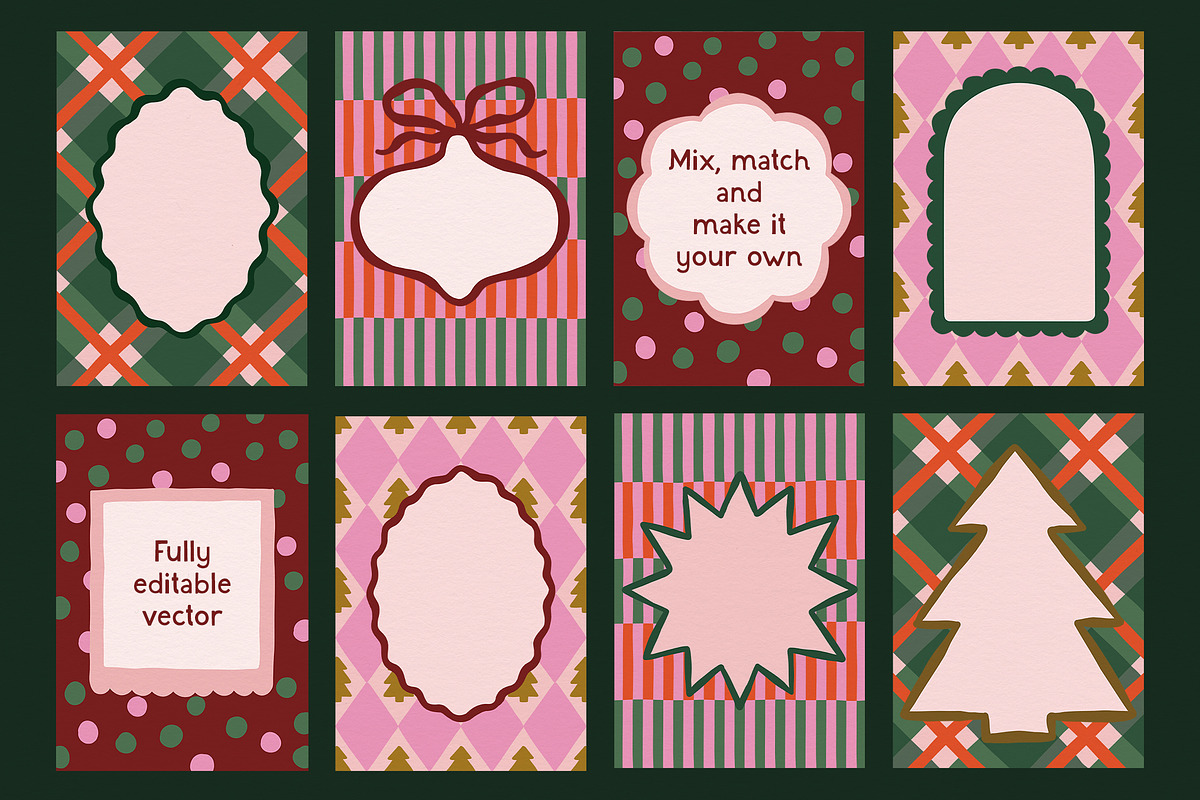 Merry Season - Frames & Backgrounds, an Object Graphic by ArtFM (Photo 9 of 12)
