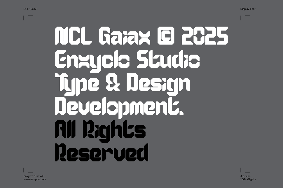 Gaiax - Futuristic Font, a Sans Serif Font by Enxyclo Studio (Photo 11 of 11)