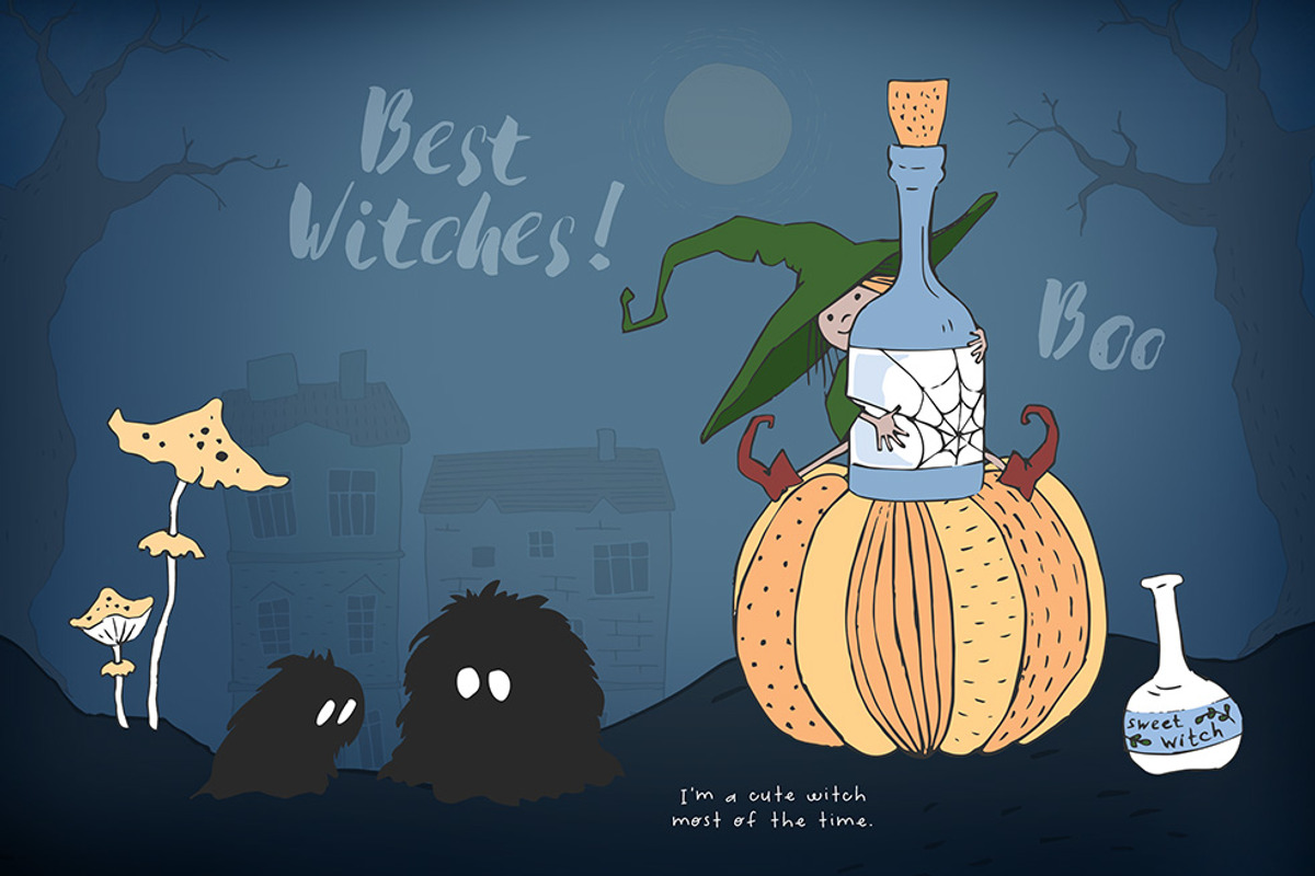 Cute Halloween Collection, an Illustration by Eva Katerina (Photo 2 of 19)