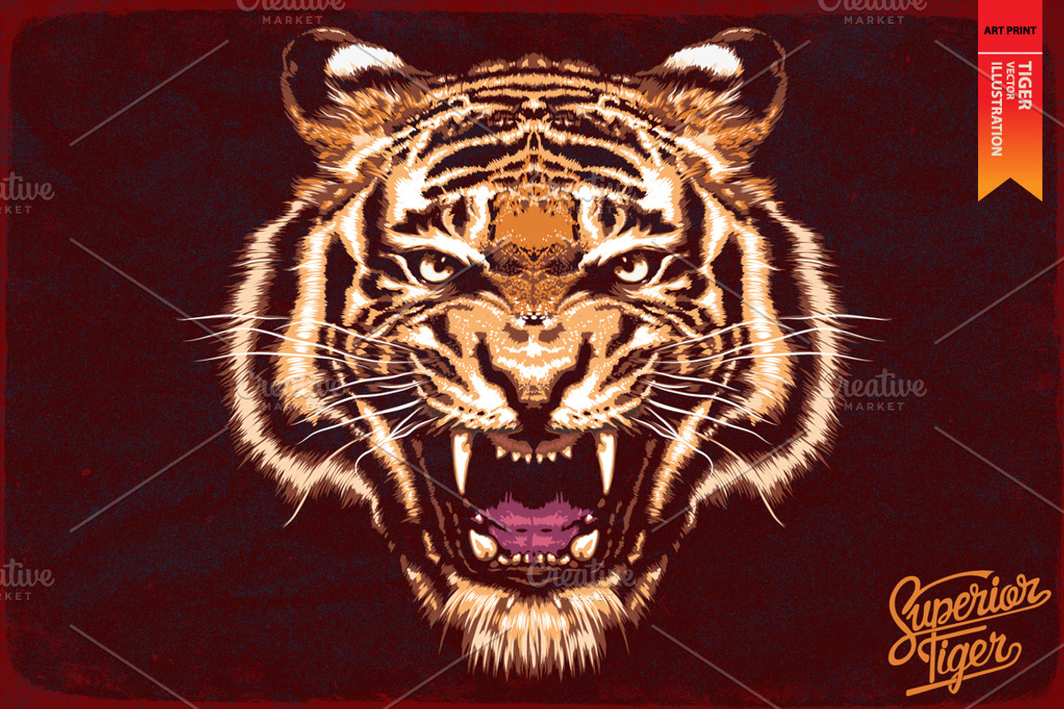 FIGHTER II - Vector illustration, an Animal Illustration by Artistic & Unique (Photo 2 of 12)
