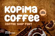 Kopima Coffee Font, a Sans Serif Font by QR Design Studio (Thumbnail 1 of 7)