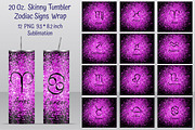Zodiac Signs. Tumbler design., an Illustration by Kseniia_designer's shop (Thumbnail 1 of 4)